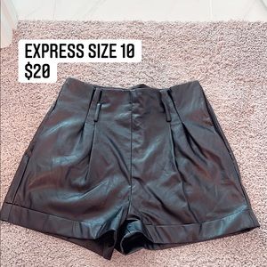 Express pleather shorts
